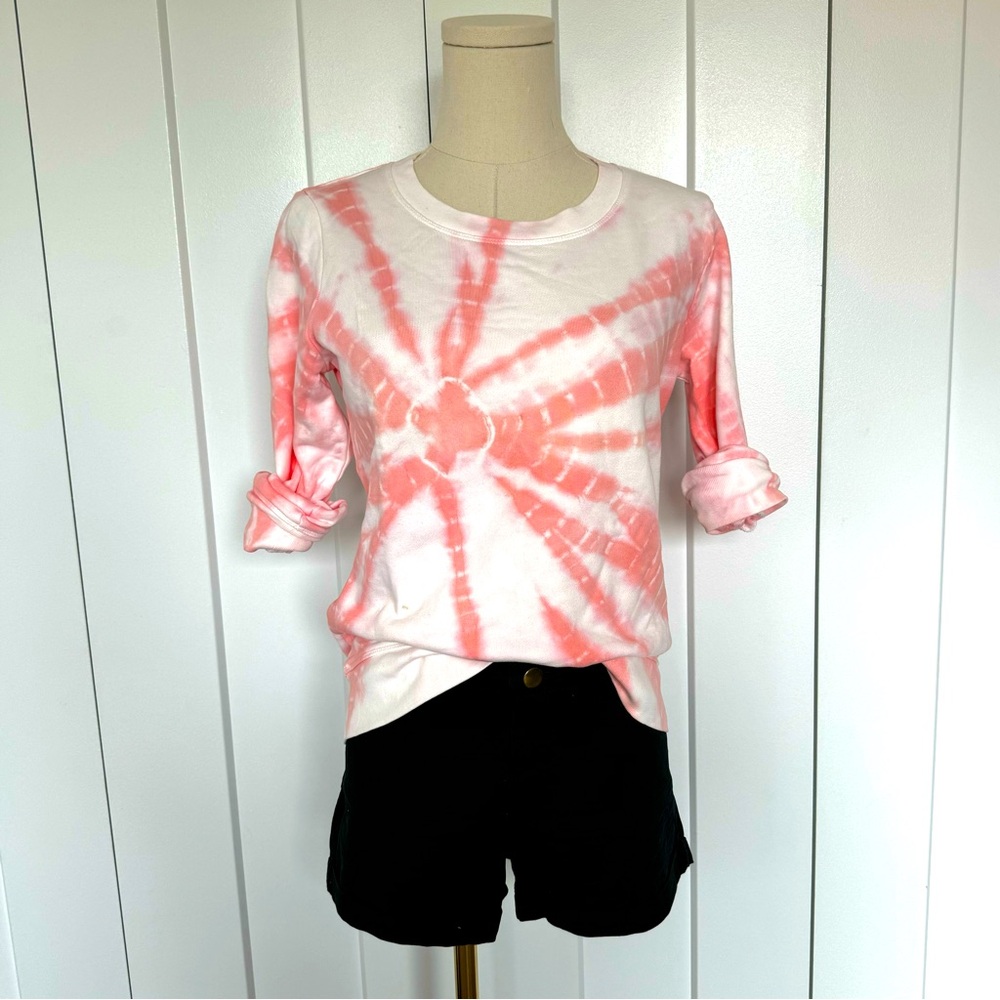 NWT: J.Crew Factory tie-dyed sweatshirt in beach pink. Excellent condition. XXS